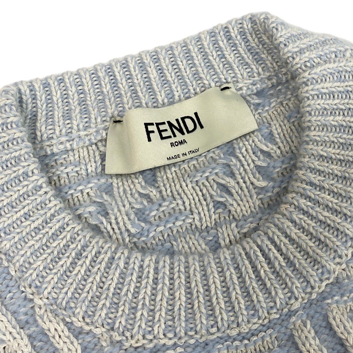 Ie27 FENDI フェンディ 2024年 ズッカ柄 クルーネック ニットセーター