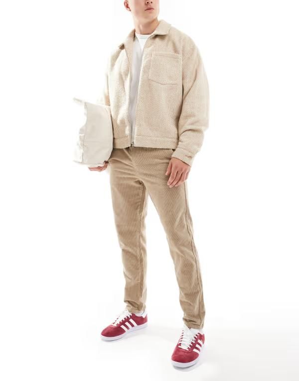 オンリーアンドサンズ メンズ ボトムス カジュアルパンツ パンツ ONLY SONS tapered cord pants Chinchilla ベージュ