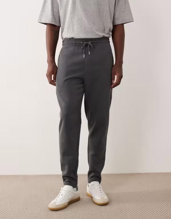 エイソス メンズ ボトムス カジュアルパンツ スウェットパンツ ASOS DESIGN smart slim sweatpants in charcoal Dark shadow チャコール 12,854円