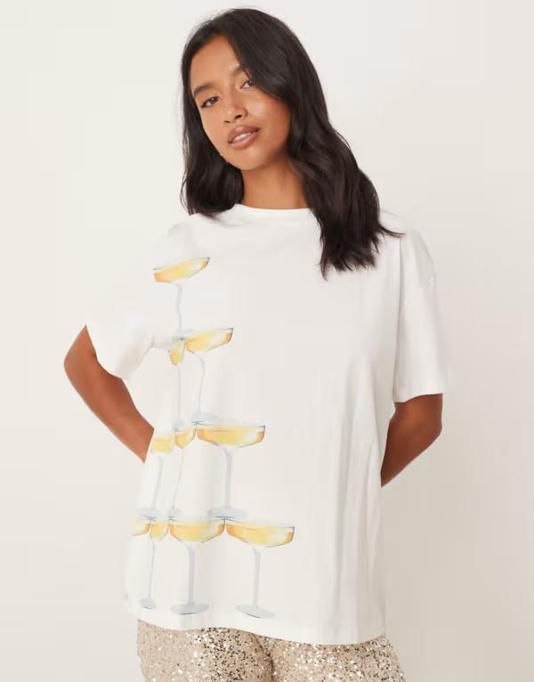 ネバーフリードレスド レディース トップス Tシャツ プチ Never Fully Dressed Petite cocktail Tshirt part of a set Silver シルバー