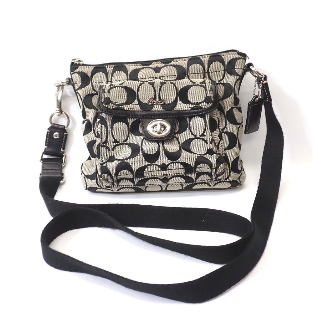 Ft1034801 コーチ ショルダーバッグ シグネチャー グレー/ブラック レディース COACH 中古