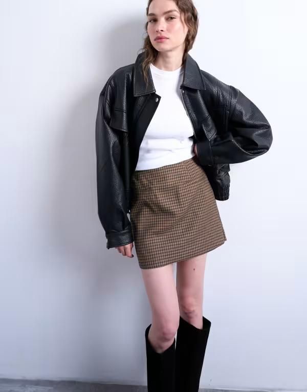 トップショップ レディース ボトムス スカート ミニ Topshop micro mini pelmet skirt in heritage plaid Multi マルチカラー