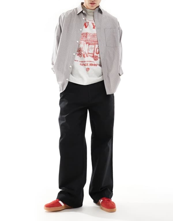 オンリーアンドサンズ メンズ ボトムス カジュアルパンツ ONLY SONS baggy chinos Black ブラック