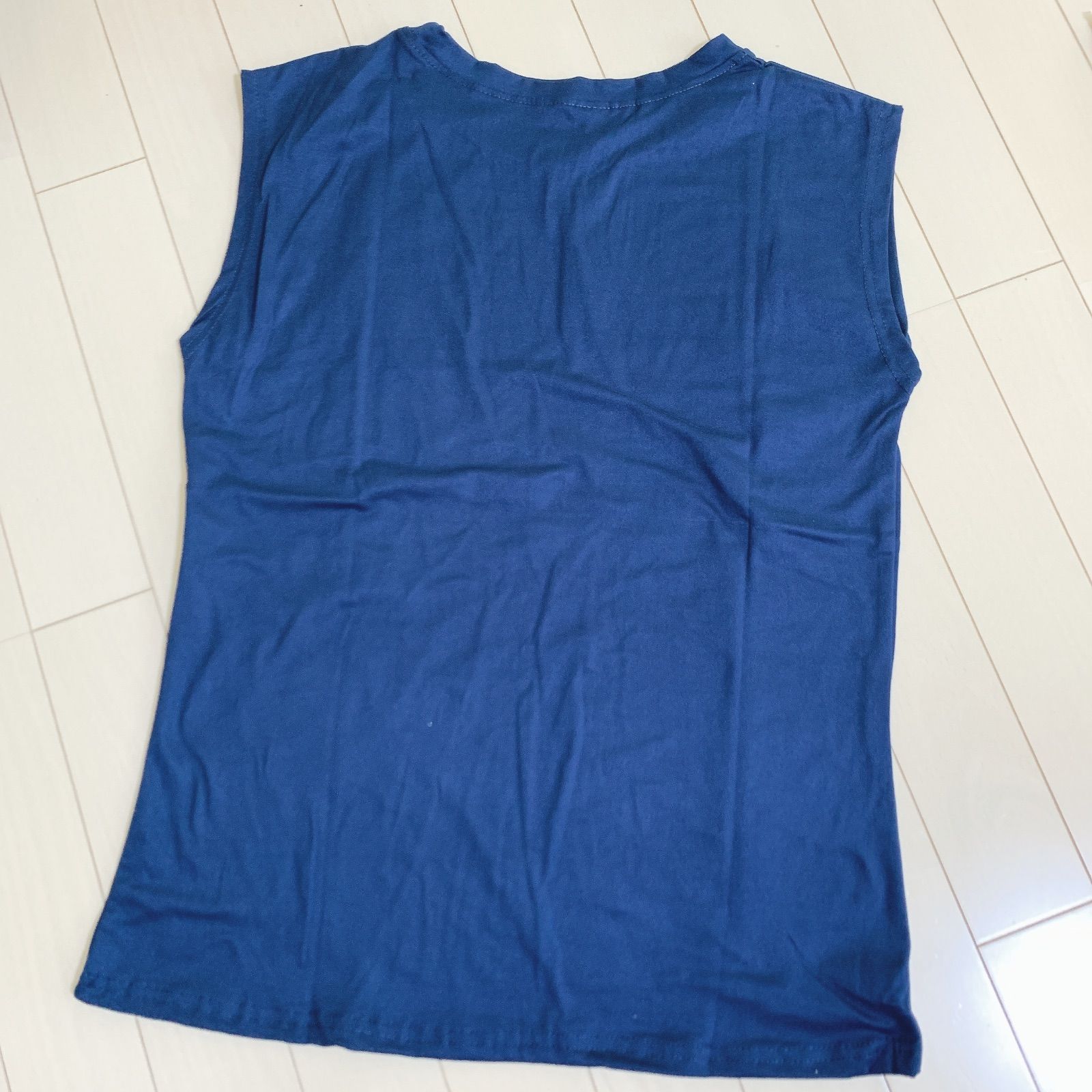 ノースリーブTシャツ ネイビー Mサイズ ノースリーブ Tシャツ 新品未 