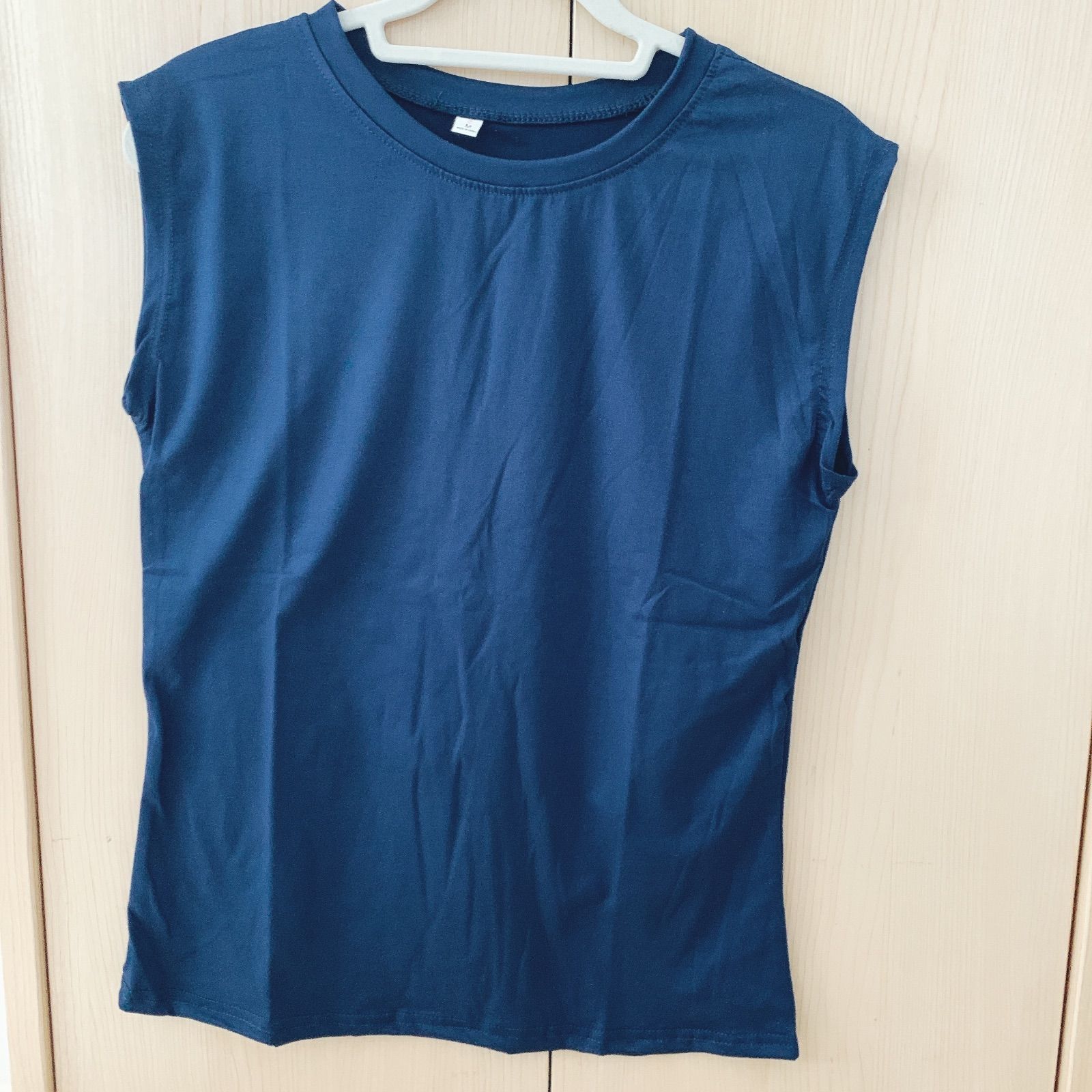 ノースリーブTシャツ ネイビー Mサイズ ノースリーブ Tシャツ 新品未 