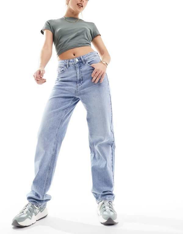 ヴィラ レディース ボトムス デニムパンツ ワイドレッグ ハイウエスト ジーンズ Vila high waist wide leg jeans in light blue wash Light blue denim デニム