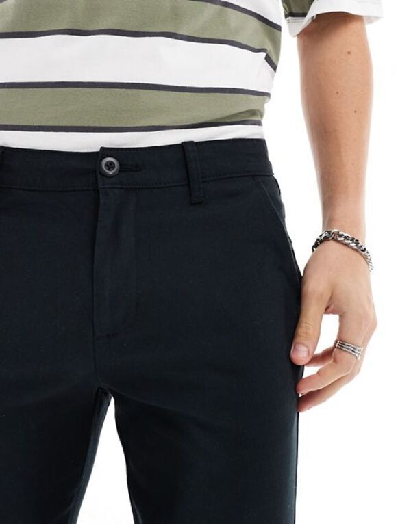 エイソス メンズ ボトムス カジュアルパンツ ASOS DESIGN skinny chinos Black ブラック