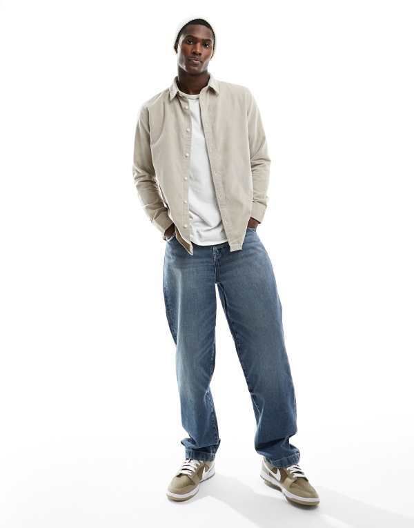 セレクテッドオム メンズ トップス シャツ Selected Homme cord overshirt Breen ベージュ