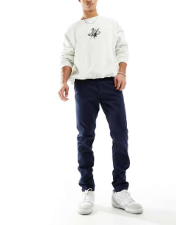 ジャック アンド ジョーンズ メンズ ボトムス カジュアルパンツ スリムフィット Jack Jones Intelligence slim fit chinos Navy blazer ネイビー