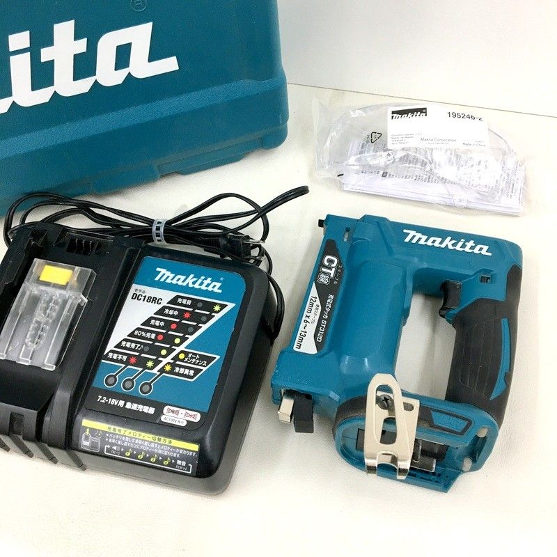 makita マキタ 充電式タッカ ST312D 18V CT線12mm 充電器付 バッテリ別売 コードレス 電動工具 ★DT429