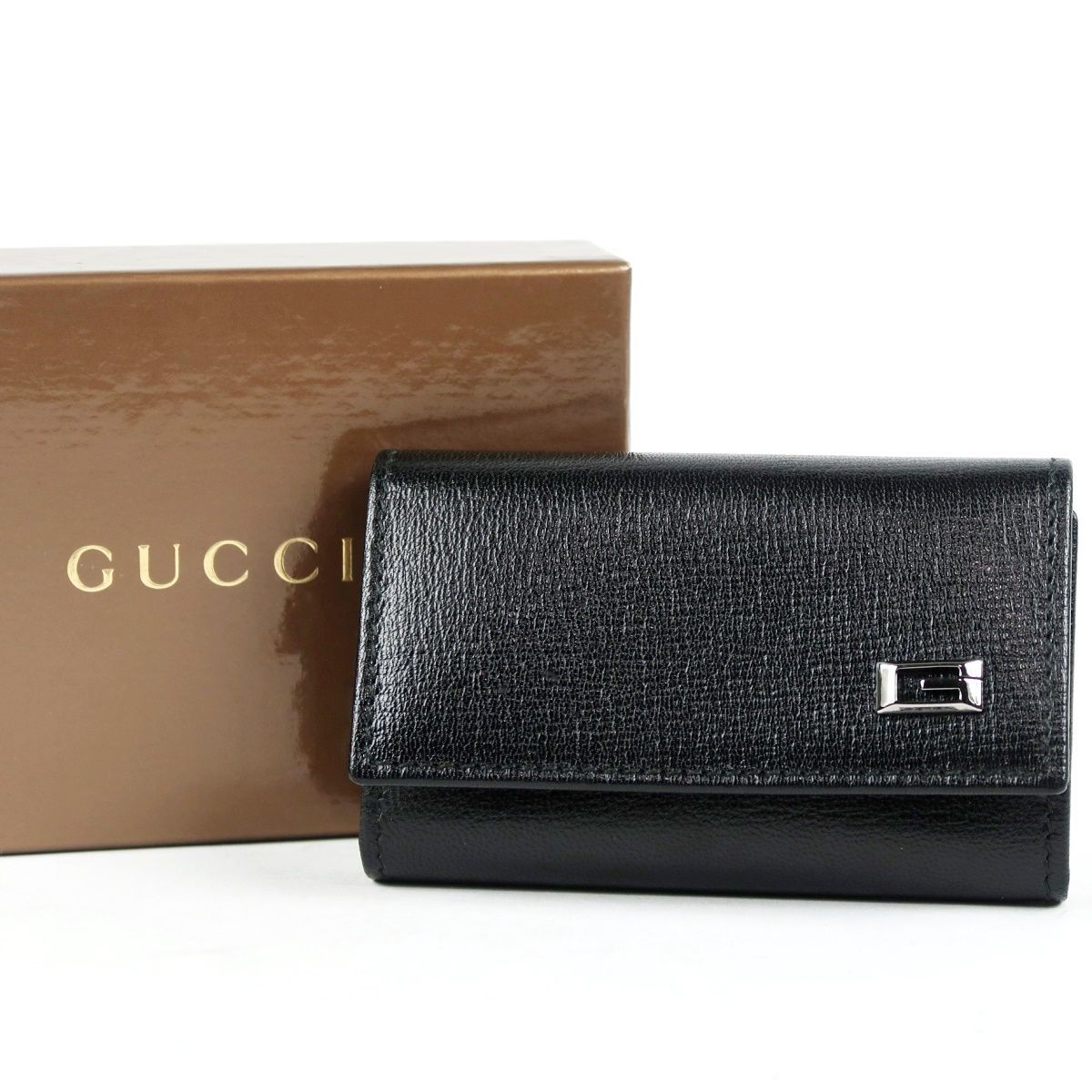 【新品同様・未使用】GUCCI グッチ 6連キーケース ブラック レザー 120950【TZ29】
