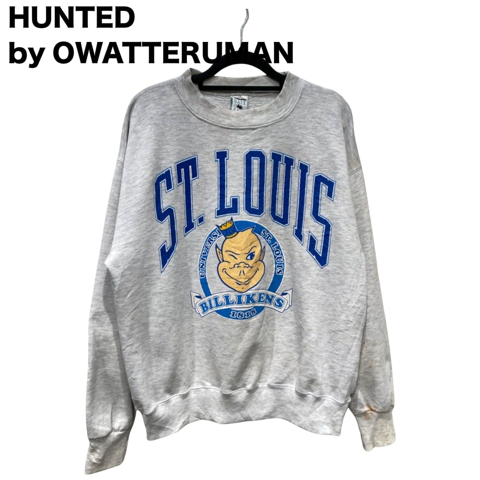 古着 【90s GALT SAND】ST. LOUIS カレッジプリント クルーネックスウェット（Lサイズ）136834623