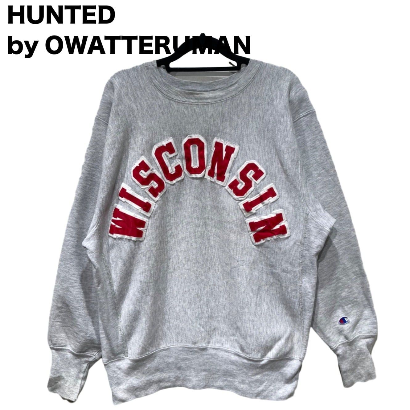 古着 【90s Champion】アーチロゴ チェニールパッチ クルーネックスウェット（Lサイズ／Made in U.S.A.）136845328