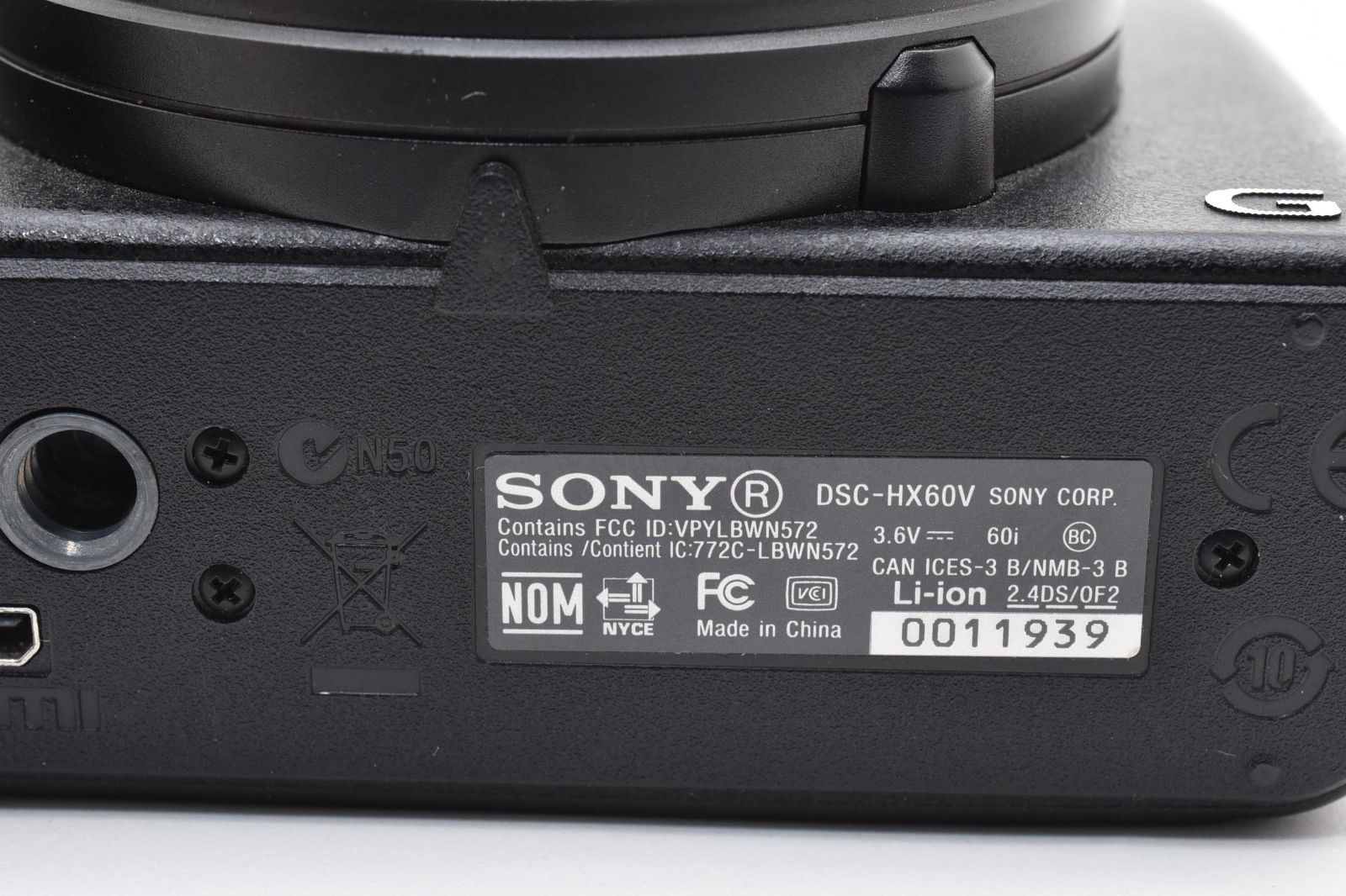 SONY ソニー Cyber-shot HX-60V ブラック 元箱 /3248 動作OK 返金保証
