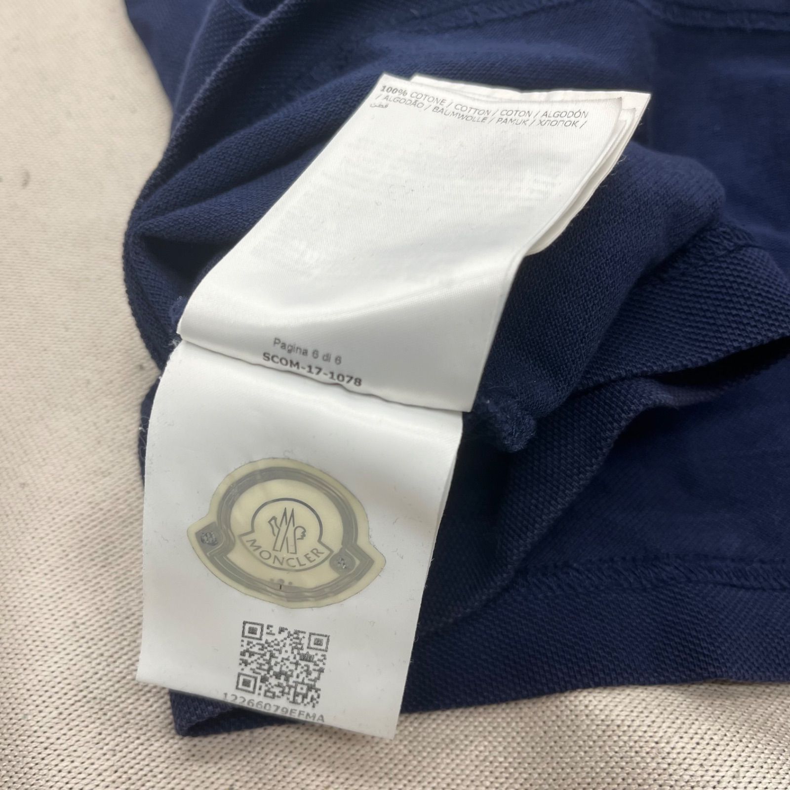 MONCLER モンクレール ポロシャツ ネイビー 紺 半袖 ワッペン トルコ製