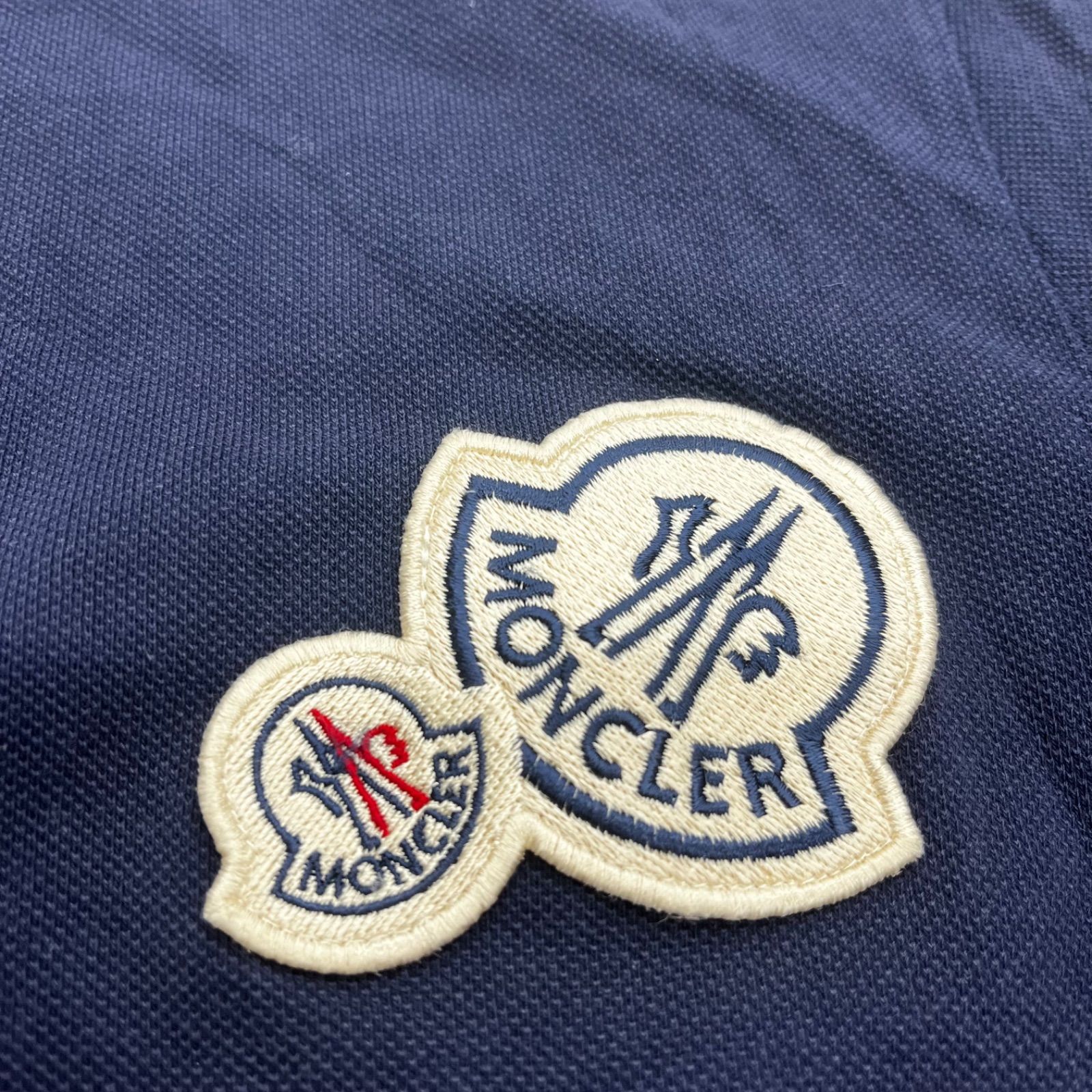 MONCLER モンクレール ポロシャツ ネイビー 紺 半袖 ワッペン トルコ製