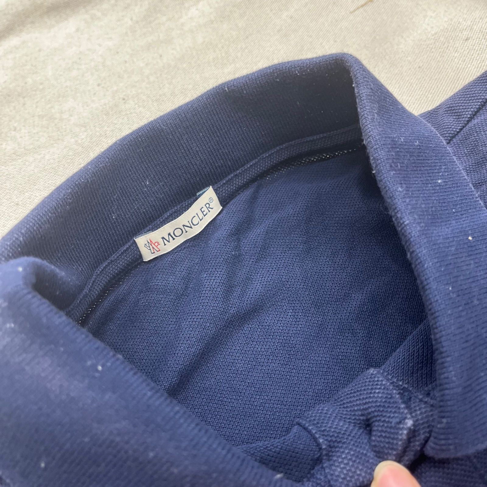 MONCLER モンクレール ポロシャツ ネイビー 紺 半袖 ワッペン トルコ製