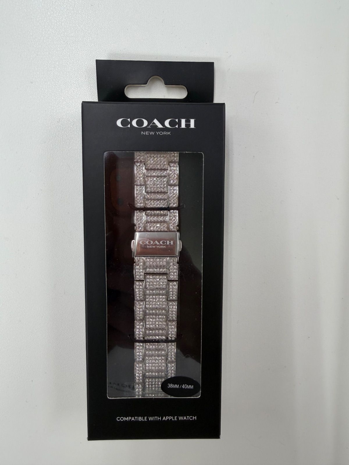 ◆新品 未使用 COACH Apple Watch 38/40MM用 バンド キラキラ シルバー◆