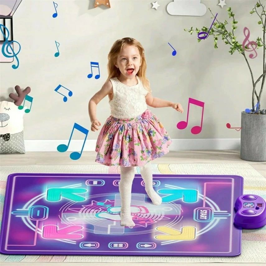 電子音楽ダンスマット 子供用タッチプレイマット 4つのモード LEDライト付き電子ダンスマット Bluetoothサポート 音楽内蔵 クリアスピーカー おもちゃ ダンス 音楽 ゲーム 電子ピアノマット 6,629円