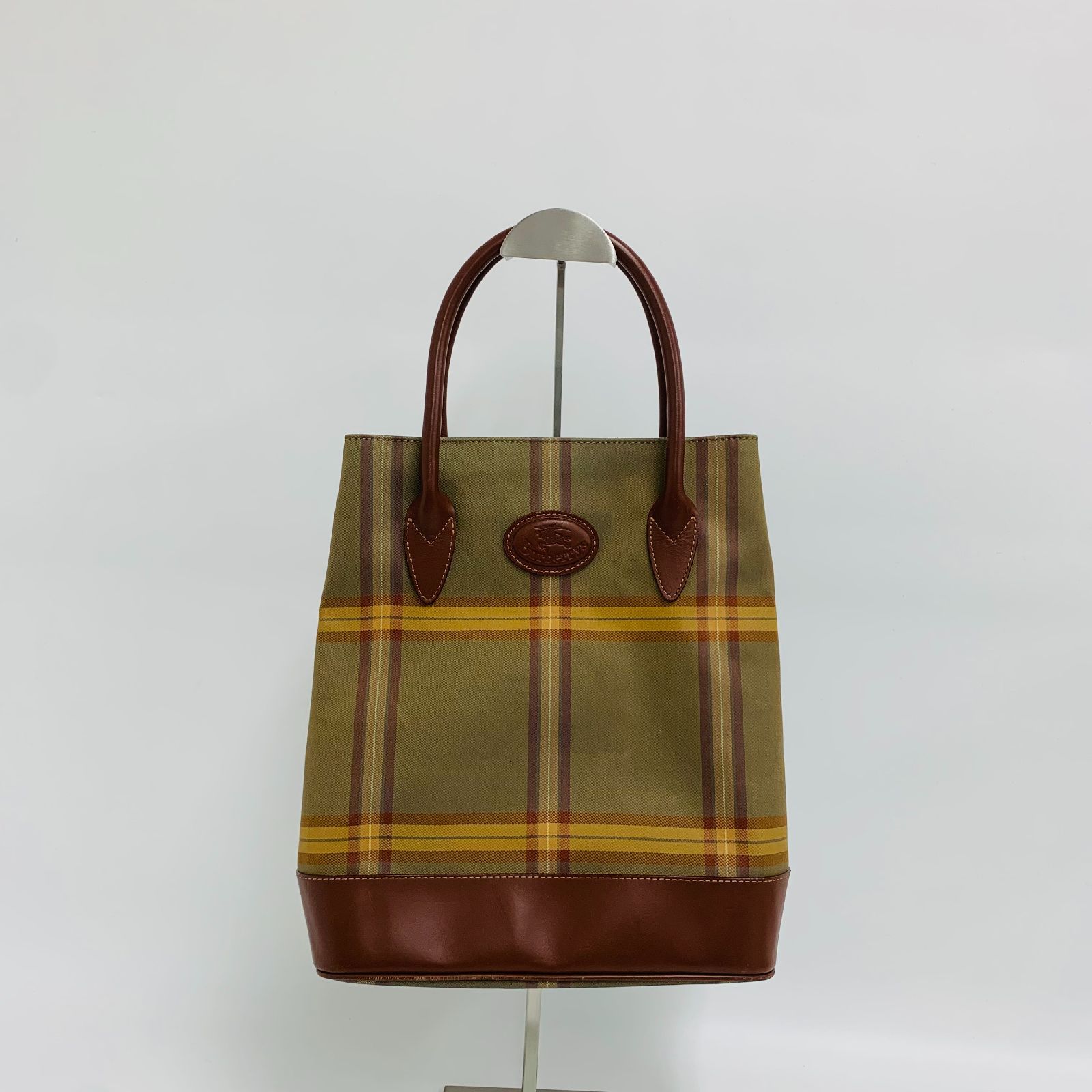 希少 BURBERRY 大きいトートバック ノバチェック シャドーホース
