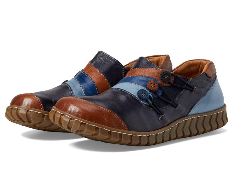 スプリングステップ レディース シューズ スリッポン・ローファー Spring Step Neeta Navy Multi ネイビー