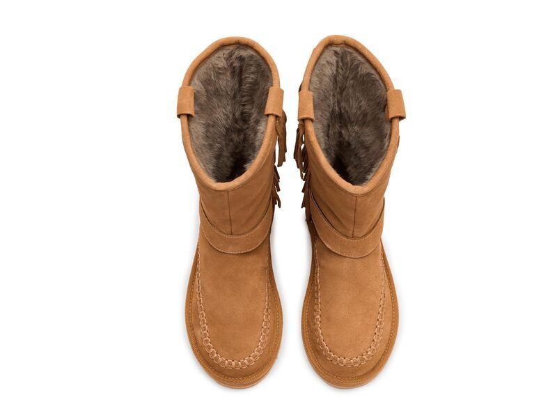 フリーピープル レディース シューズ ブーツ・レインブーツ フリンジ Free People Faye Fringe PullOn Boots Toffee Suede