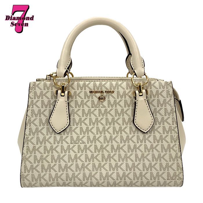 【中古】【美品】MICHAEL KORS マイケルコース MK 32S2G6AC1V 2way ハンドバッグ ショルダーバッグ レザー 白 ホワイト ブランド ロゴ 小さめ 鞄 カバン バッグ ミニバッグ ゴールド金具 肩掛け 斜め掛け レディース 女性 9,088円