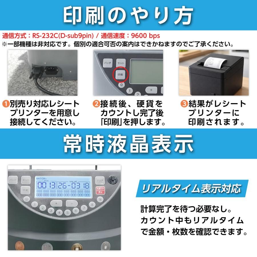新品・未使用】 コインカウンター 自動 マネーカウンター ポータブル
