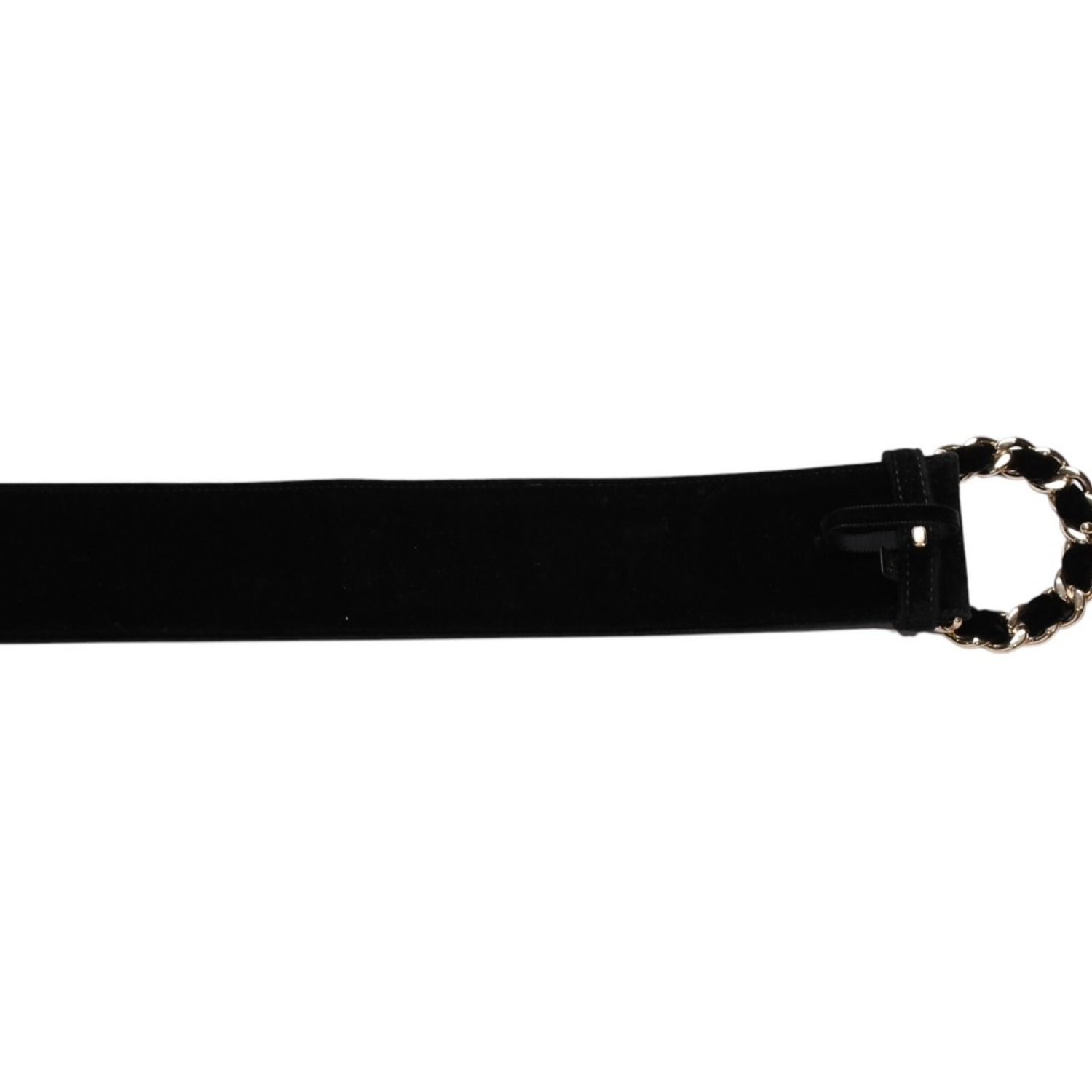 極美品 CHANEL シャネル ベルト ベルベットベルト ベロア サイズ65/26 