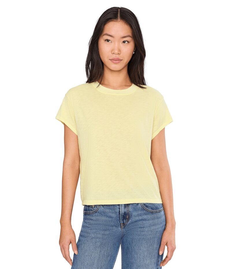 マイケルスターズ レディース トップス シャツ クルーネックロップド Michael Stars Grayson Cropped Crew Neck Buttercup
