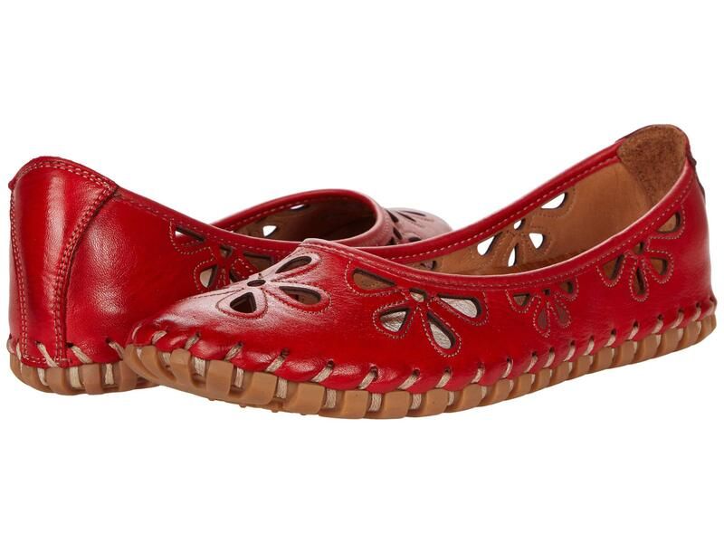 スプリングステップ レディース シューズ サンダル Spring Step Rayely Red Leather レッド