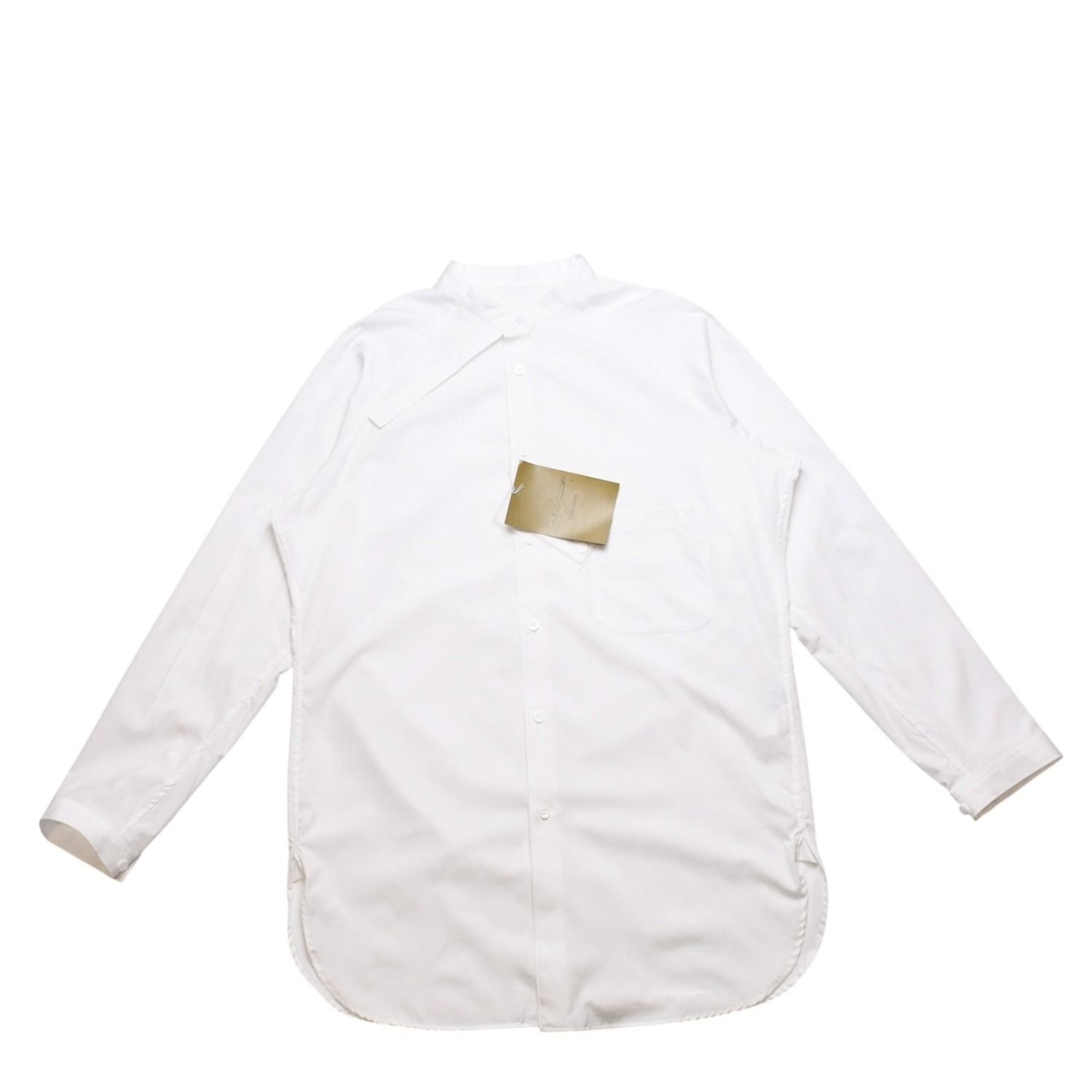 ヨウジヤマモト プールオム 20aw シワギャバスタンド襟シャツ YOHJI 
