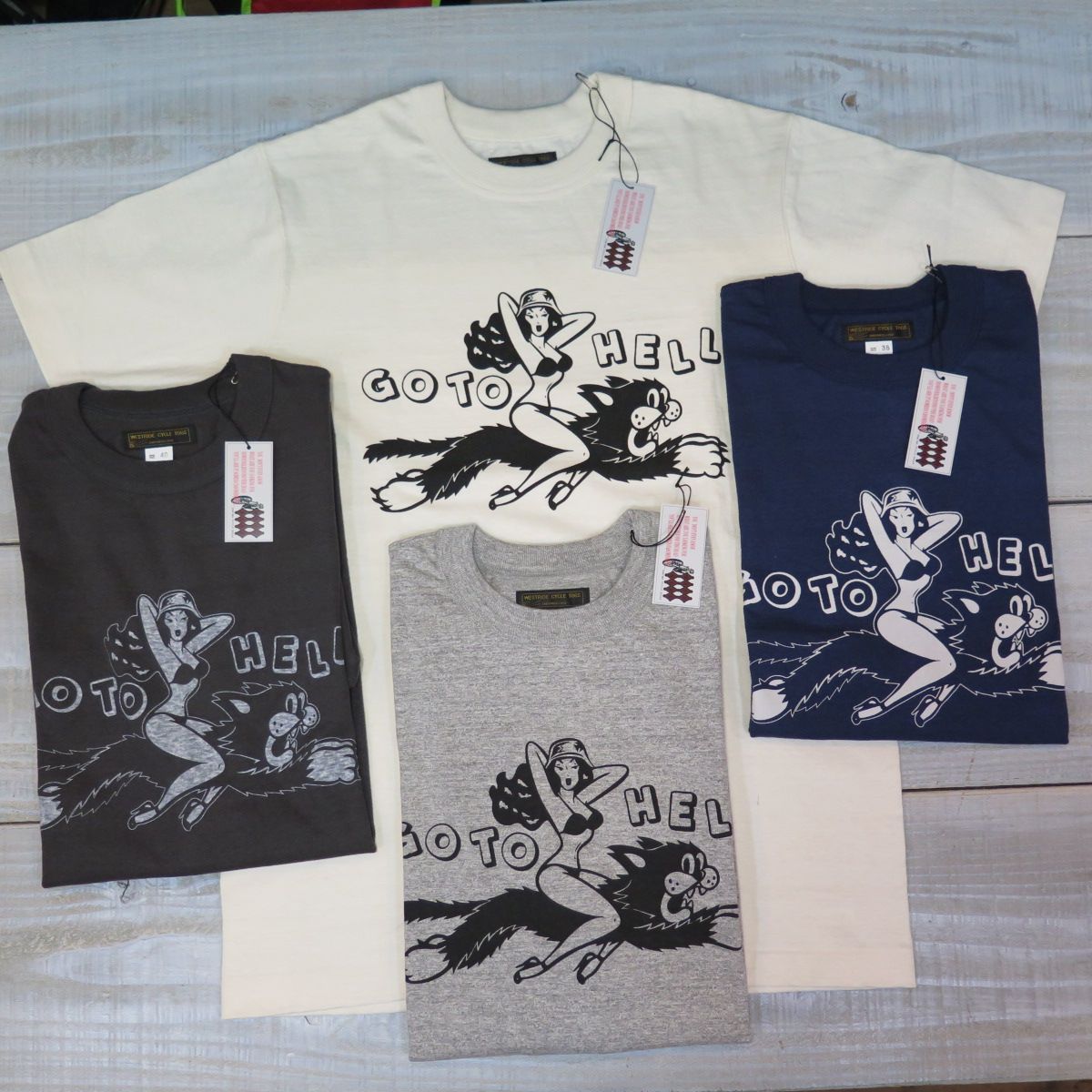 【ウエストライド】 GO TO HELL ビンテージボディ 半袖プリントTシャツ WEST RIDE V.PT.TEE.26-02 日本製【送料無料】