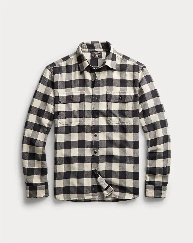 RRL ダブルアールエル バッファロー CHECK ツイル ワークシャツ
