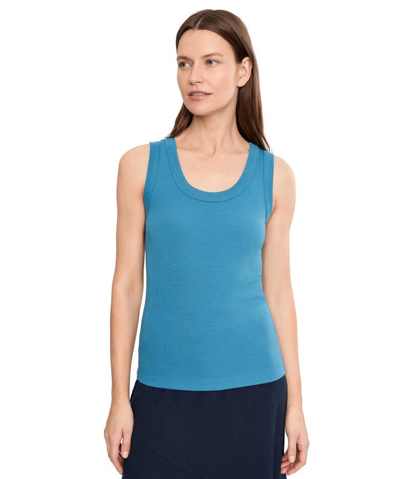 ニックプラスゾーイ レディース トップス シャツ ニット Niczoe Perfect Knit Rib Scoop Tank Blue Chill ブルー