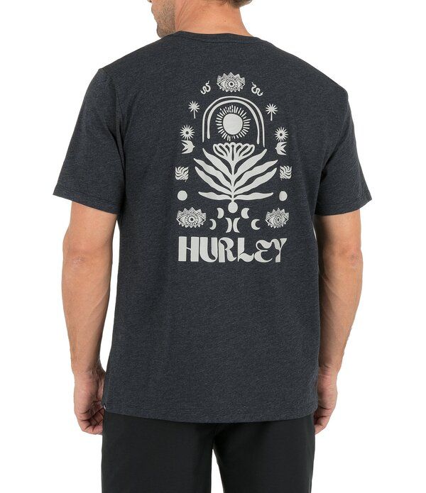 ハーレー メンズ トップス シャツ Hurley Mystique Short Sleeve Slub TShirt Black Heather ブラック
