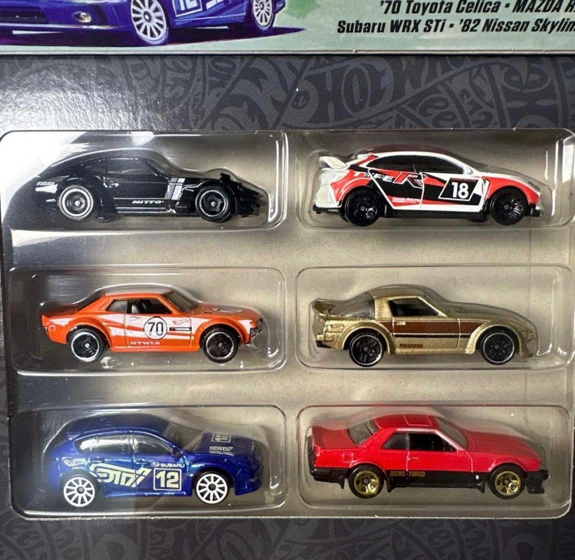 新品 HOTWHEELS ホットウィール ダットサン シビック セリカ RX-7