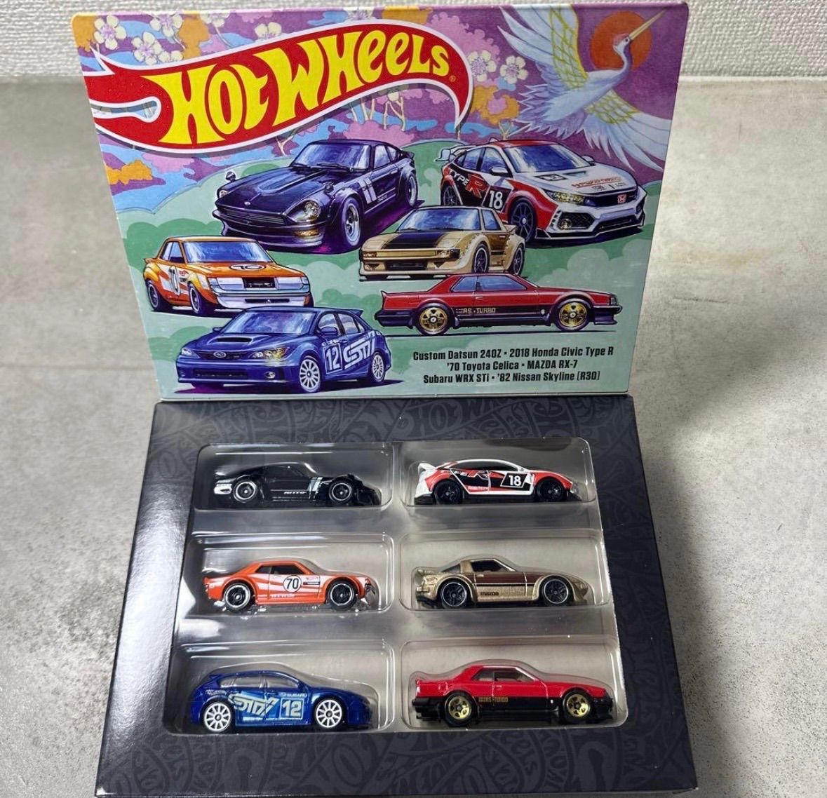 新品 HOTWHEELS ホットウィール ダットサン シビック セリカ RX-7