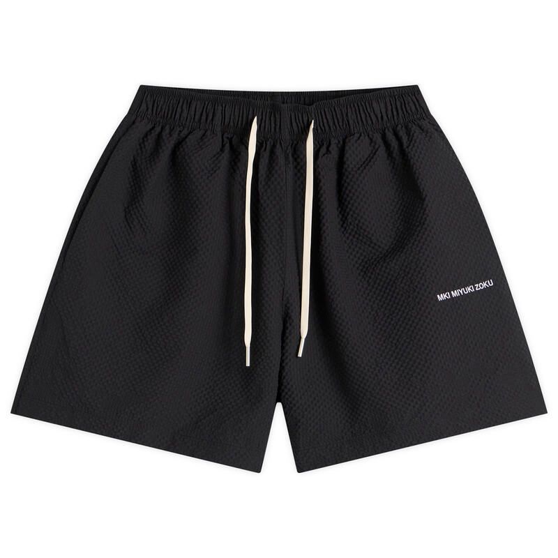 エムケーアイ メンズ ボトムス ハーフパンツ・ショーツ ショートパンツ MKI Presented by END Seersucker Shorts Black ブラック