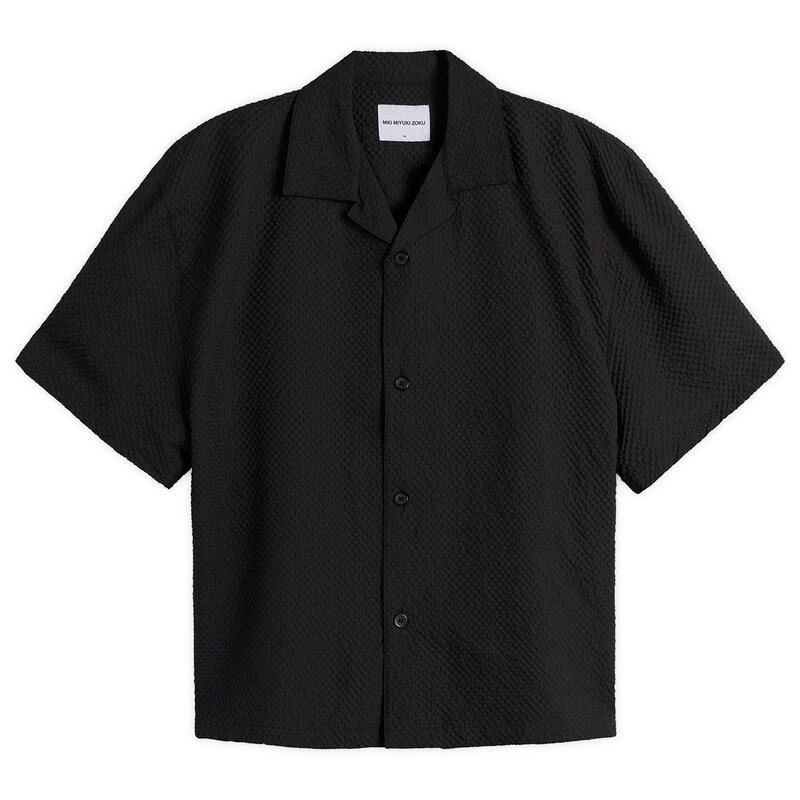 エムケーアイ メンズ トップス シャツ MKI Presented by END Seersucker Vacation Shirt Black ブラック