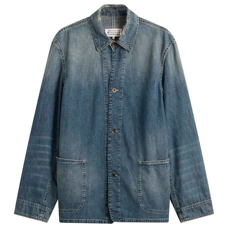 マルタンマルジェラ メンズ アウター ジャケット・ブルゾン シャツ デニム Maison Margiela Denim Shirt Jacket Washed Blue ブルー