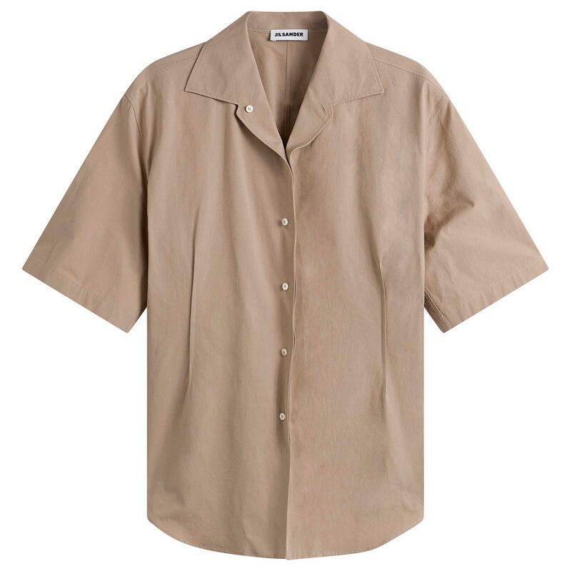 ジル・サンダー メンズ トップス シャツ Jil Sander Short Sleeve Boxy Fit Shirt Kakhi