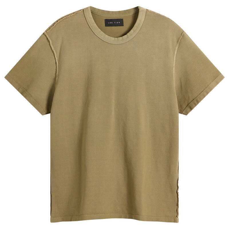 レス ティエン メンズ トップス Tシャツ コットン Les Tien Pique Cotton TShirt Military Ice