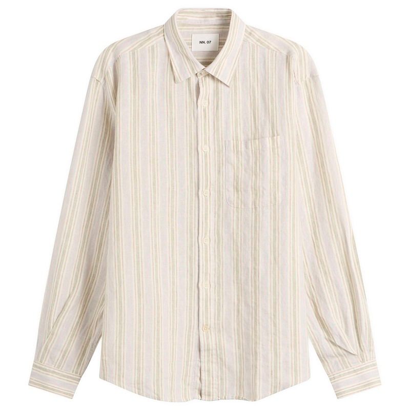 NN07 メンズ トップス シャツ NN07 Deon Stripe Shirt Mint Stripe ミント