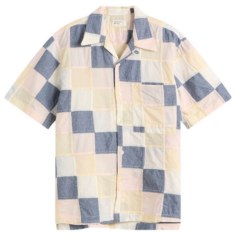 ユニバーサルワークス メンズ トップス シャツ パッチワーク Universal Works Patchwork Check Road Shirt Pastel Check チェック