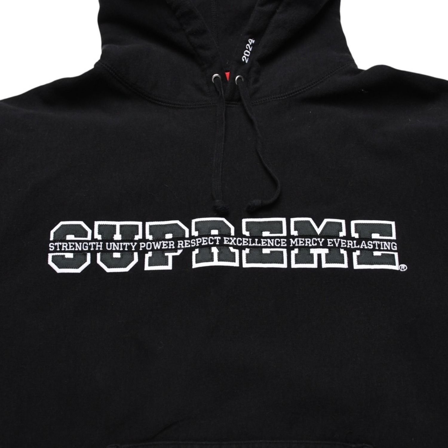 極美品 Supreme シュプリーム ブラック ホワイト RN101837 フーディ 