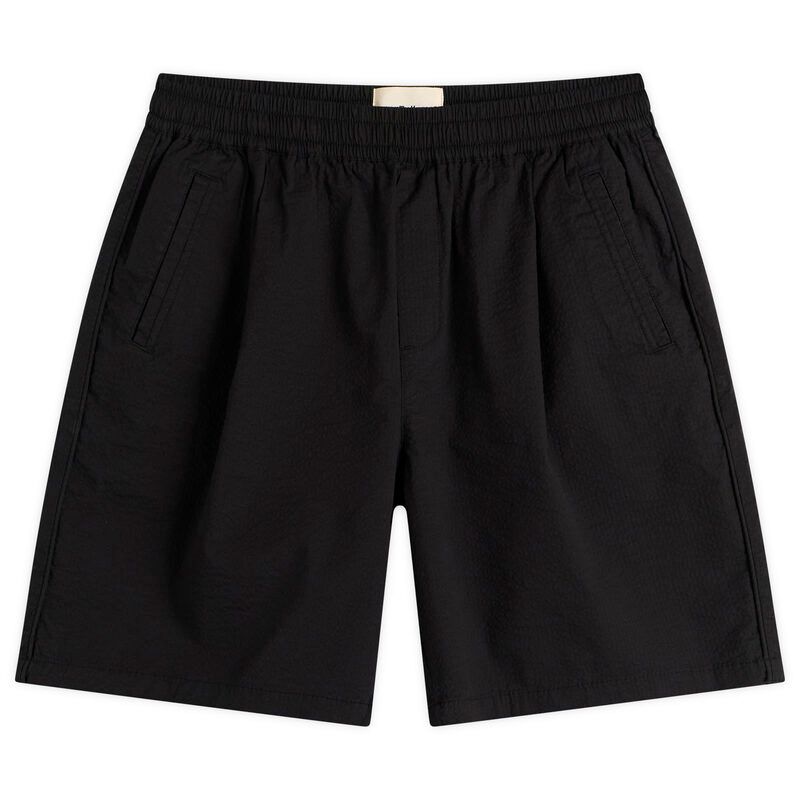 フォーク メンズ ボトムス ハーフパンツ・ショーツ ショートパンツ Folk Relaxed Assembly Shorts Black Seersucker ブラック