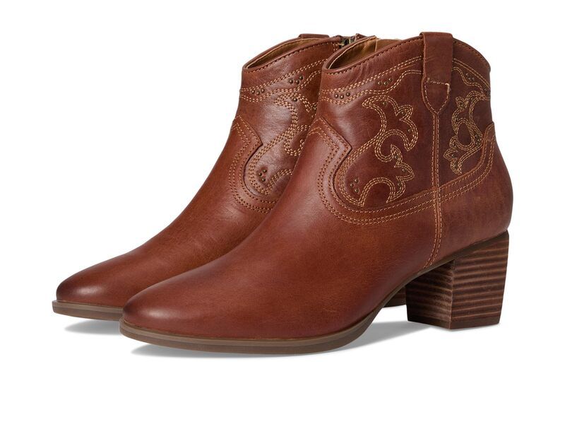 エイトレックス レディース シューズ ブーツ・レインブーツ ヒール Aetrex Reagan Western Heeled Boots Cognac