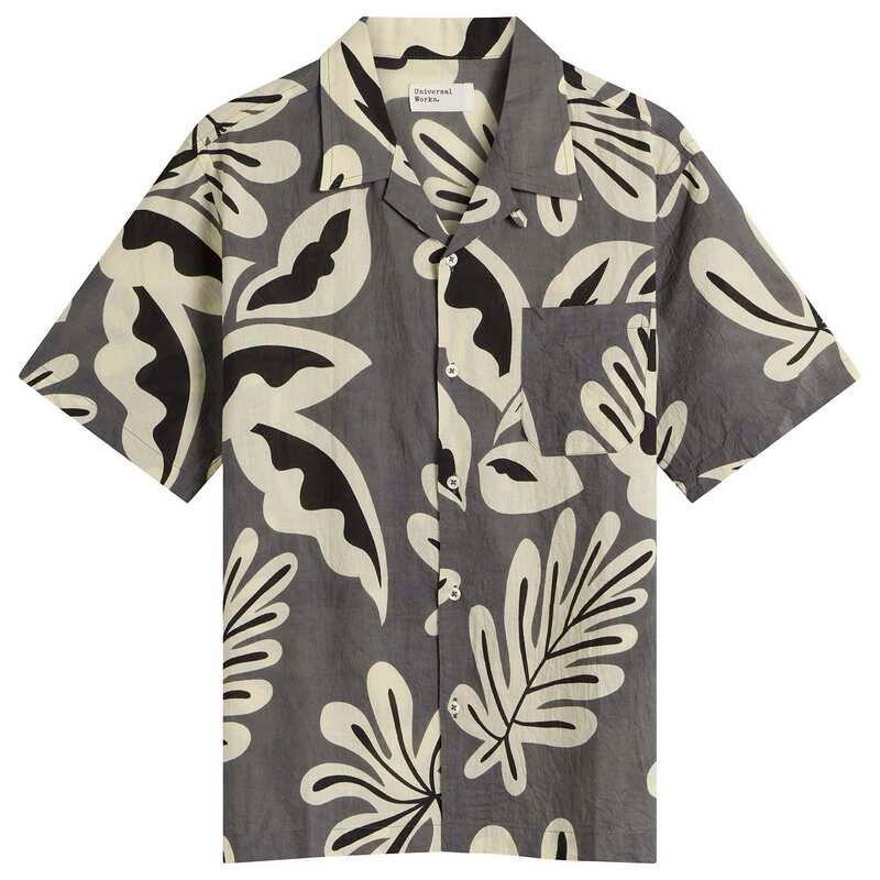 ユニバーサルワークス メンズ トップス シャツ プリント Universal Works Baja Print Road Shirt Grey グレー