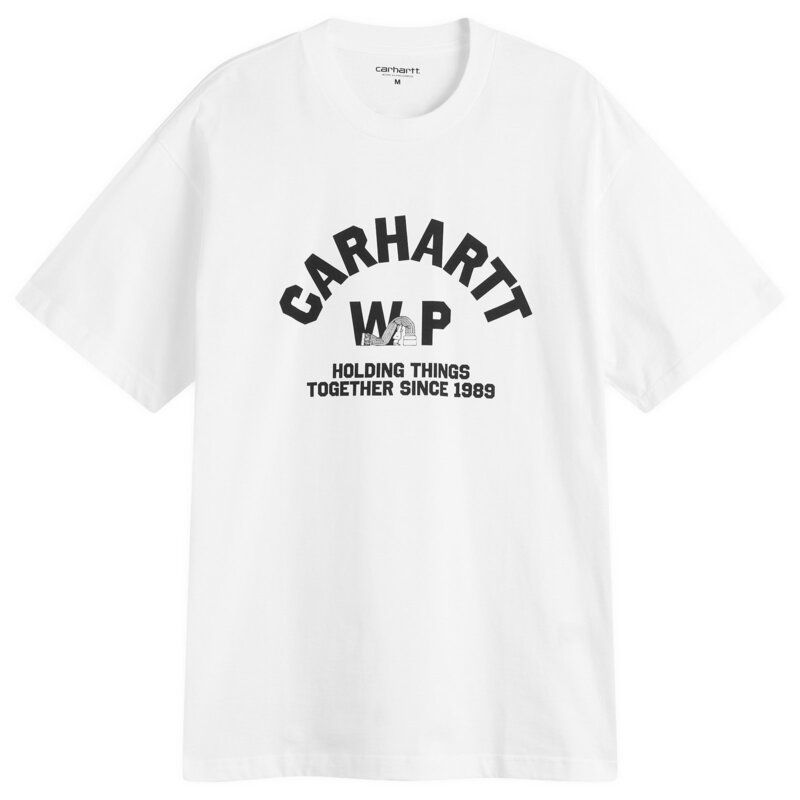 カーハート メンズ トップス Tシャツ Carhartt WIP Column TShirt White ホワイト